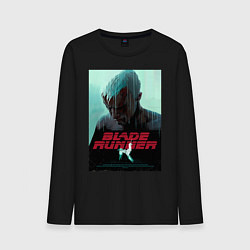 Лонгслив хлопковый мужской Слезы в дожде Blade Runner, цвет: черный