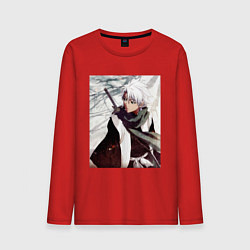 Лонгслив хлопковый мужской Hitsugaya Toshiro, цвет: красный