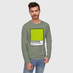 Лонгслив хлопковый мужской Shrek: Pantone Color, цвет: авокадо — фото 2