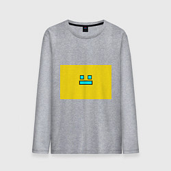 Лонгслив хлопковый мужской Geometry Dash: Smile, цвет: меланж