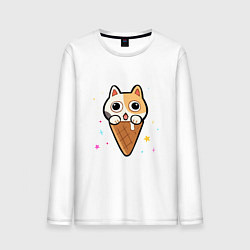 Мужской лонгслив Ice Cream Cat