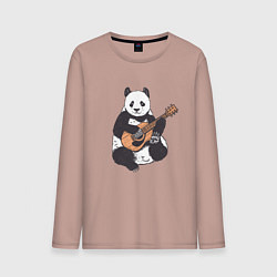 Мужской лонгслив Панда гитарист Panda Guitar