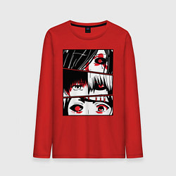 Лонгслив хлопковый мужской Токийский Гуль, цвет: красный