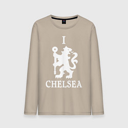 Лонгслив хлопковый мужской I LOVE CHELSEA, цвет: миндальный