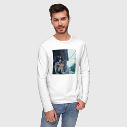 Лонгслив хлопковый мужской Dororo and Hyakkimaru, цвет: белый — фото 2