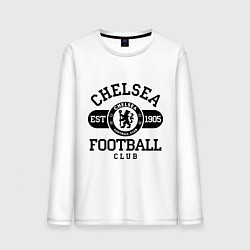 Лонгслив хлопковый мужской Chelsea Football Club, цвет: белый