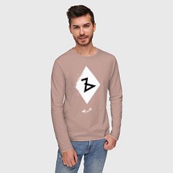 Лонгслив хлопковый мужской Алиса альбом Ъ, цвет: пыльно-розовый — фото 2