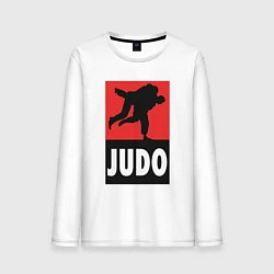 Лонгслив хлопковый мужской Judo, цвет: белый