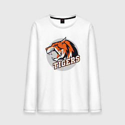 Лонгслив хлопковый мужской Sport Tigers, цвет: белый