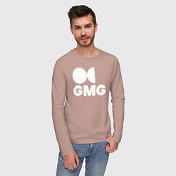 Лонгслив хлопковый мужской GMG, цвет: пыльно-розовый — фото 2
