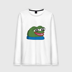 Лонгслив хлопковый мужской Pepe happy Пепе хеппи, цвет: белый