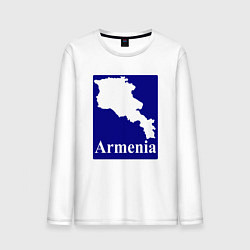 Лонгслив хлопковый мужской Армения Armenia, цвет: белый