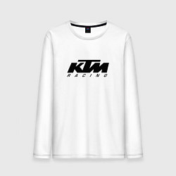 Лонгслив хлопковый мужской КТМ МОТОКРОСС KTM RACING, цвет: белый