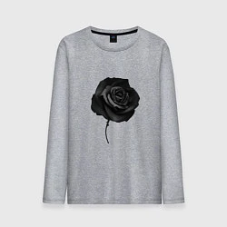 Лонгслив хлопковый мужской Чёрная роза Black rose, цвет: меланж