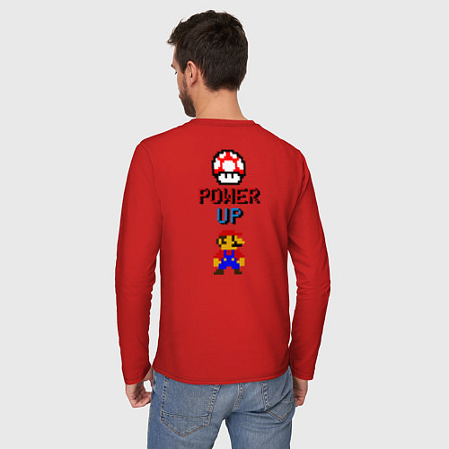 Мужской лонгслив Big Mario / Красный – фото 4