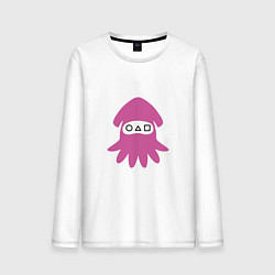 Лонгслив хлопковый мужской Squid Pink, цвет: белый