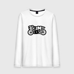 Лонгслив хлопковый мужской Blink 182 лого, цвет: белый