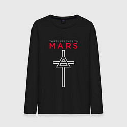 Лонгслив хлопковый мужской 30 Seconds To Mars, logo, цвет: черный