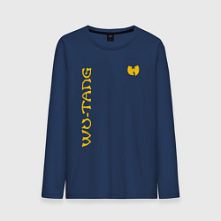 Лонгслив хлопковый мужской WU TANG CLAN LOGO YELLOW, цвет: тёмно-синий