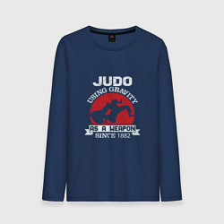 Лонгслив хлопковый мужской Judo Weapon, цвет: тёмно-синий