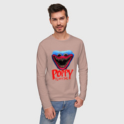 Лонгслив хлопковый мужской Poppy Playtime, цвет: пыльно-розовый — фото 2
