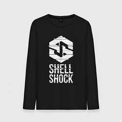 Лонгслив хлопковый мужской SHLSHK Glitched Logo Collection, цвет: черный