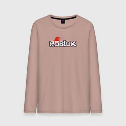 Лонгслив хлопковый мужской Logo RobloX, цвет: пыльно-розовый