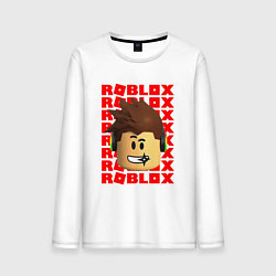 Мужской лонгслив ROBLOX RED LOGO LEGO FACE