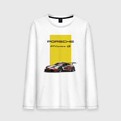 Лонгслив хлопковый мужской Porsche Carrera 4S Motorsport, цвет: белый