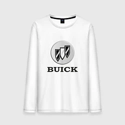 Лонгслив хлопковый мужской Gray gradient Logo Buick, цвет: белый