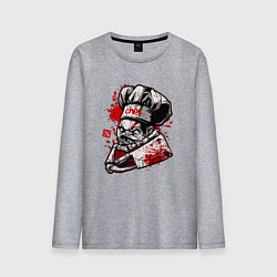 Лонгслив хлопковый мужской DOTA 2 ПУДЖ PUDGE, цвет: меланж
