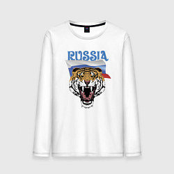 Мужской лонгслив Уссурийский русский тигр