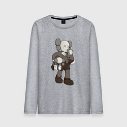 Лонгслив хлопковый мужской KAWS, цвет: меланж