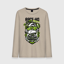 Лонгслив хлопковый мужской Геймер, цвет: миндальный