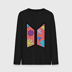 Лонгслив хлопковый мужской BTS Permission To Dance КОНФЕТКИ, цвет: черный