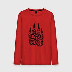 Лонгслив хлопковый мужской ВЕЛЕС РУНА ЧЁРНАЯ, цвет: красный
