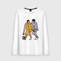 Лонгслив хлопковый мужской Баскетбол Куроко 2022, цвет: белый