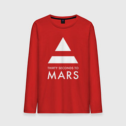 Лонгслив хлопковый мужской 30 Seconds to Mars: 30 секунд цвета красный — фото 1