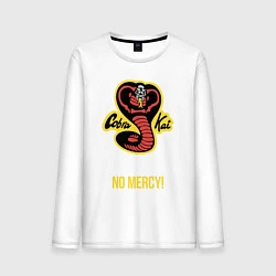 Лонгслив хлопковый мужской Cobra Kai No mercy!, цвет: белый