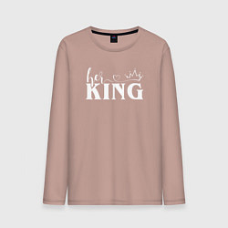 Лонгслив хлопковый мужской Her King, цвет: пыльно-розовый