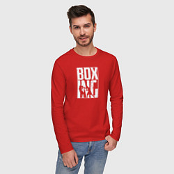 Лонгслив хлопковый мужской Boxing бой, цвет: красный — фото 2