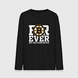 Лонгслив хлопковый мужской FOREVER NOT JUST WHEN WE WIN, Boston Bruins, Босто, цвет: черный