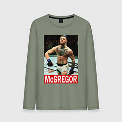 Лонгслив хлопковый мужской Конор МакГрегор McGregor, цвет: авокадо