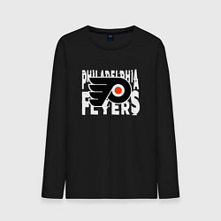 Лонгслив хлопковый мужской Филадельфия Флайерз , Philadelphia Flyers, цвет: черный