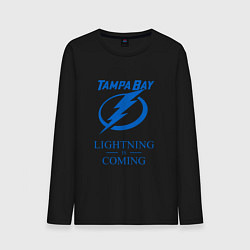 Лонгслив хлопковый мужской Tampa Bay Lightning is coming, Тампа Бэй Лайтнинг, цвет: черный