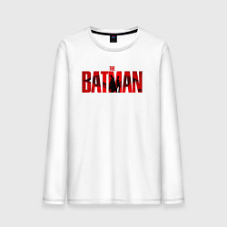 Лонгслив хлопковый мужской Логотип Бэтмена 2022, цвет: белый