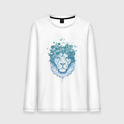 Лонгслив хлопковый мужской Lion синий 1 штука в цветах, цвет: белый