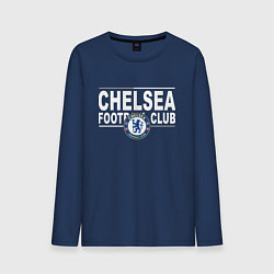 Лонгслив хлопковый мужской Chelsea Football Club Челси, цвет: тёмно-синий