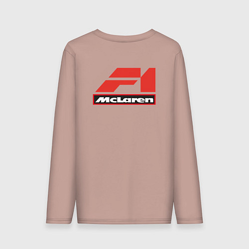 Мужской лонгслив F1 McLaren спина / Пыльно-розовый – фото 2