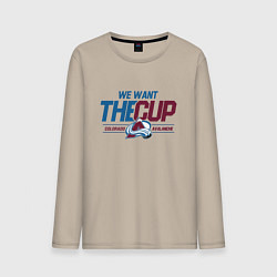Лонгслив хлопковый мужской Colorado Avalanche we want the cup Колорадо Эвелан, цвет: миндальный